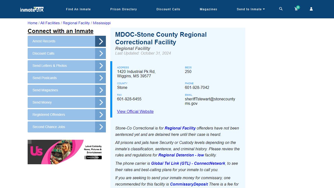 MDOC-Stone County Regional Correctional Facility